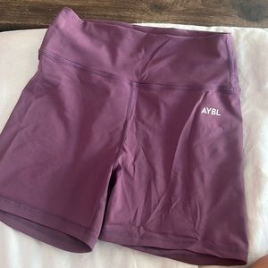 Purple workout shorts